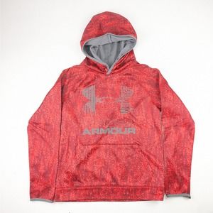 Under Armour Gray/Red Mottled Hoodie